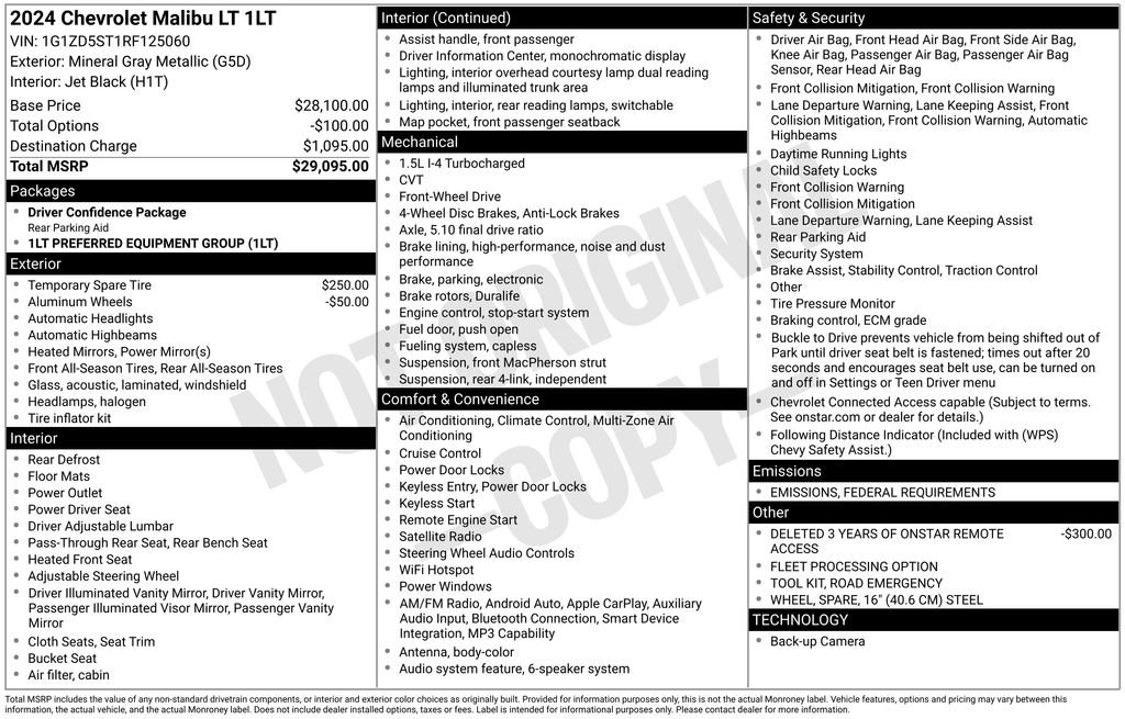 Used 2024 Chevrolet Malibu LT image 52