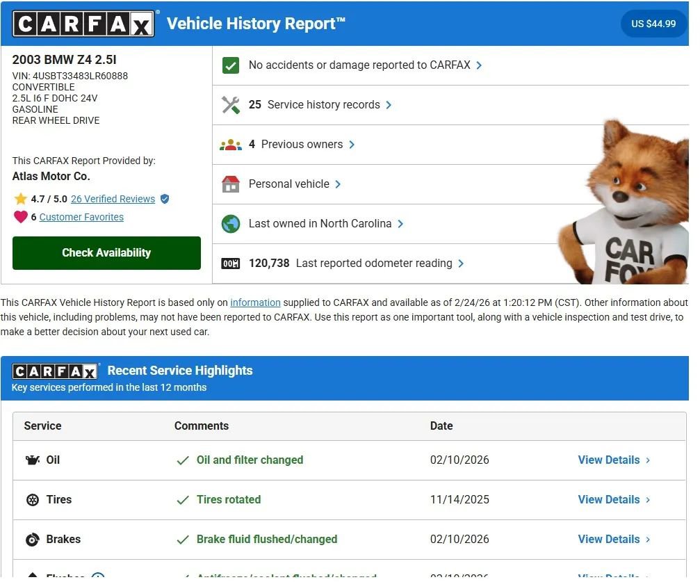 Used 2003 BMW Z4 2.5i image 4