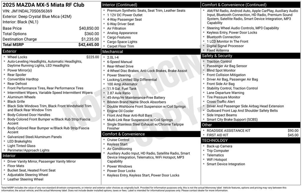 Used 2025 MAZDA MX-5 Miata RF Club image 15