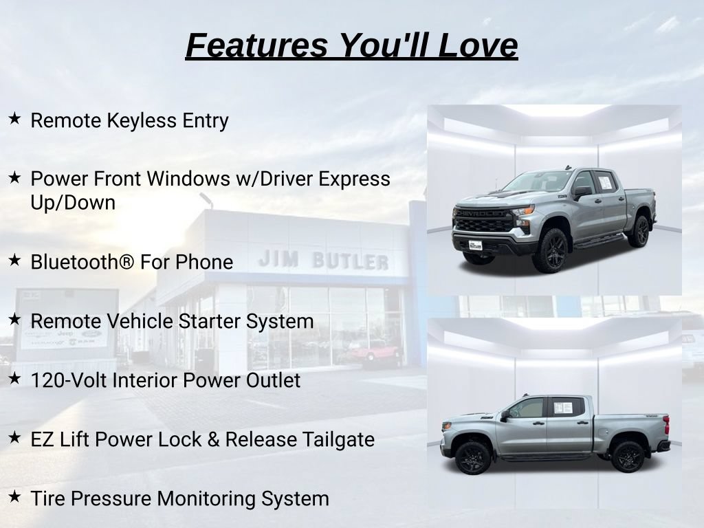 Used 2025 Chevrolet Silverado 1500 Custom Trail Boss w/ Dark Appearance Package AWD/4WD image 35