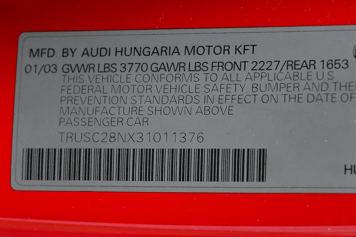 Used 2003 Audi TT 1.8T FWD image 38