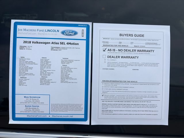 Used 2018 Volkswagen Atlas SEL AWD/4WD image 42