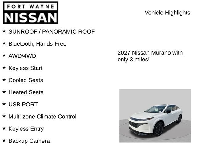 New 2027 Nissan Murano Platinum w/ Cargo Package AWD/4WD image 7