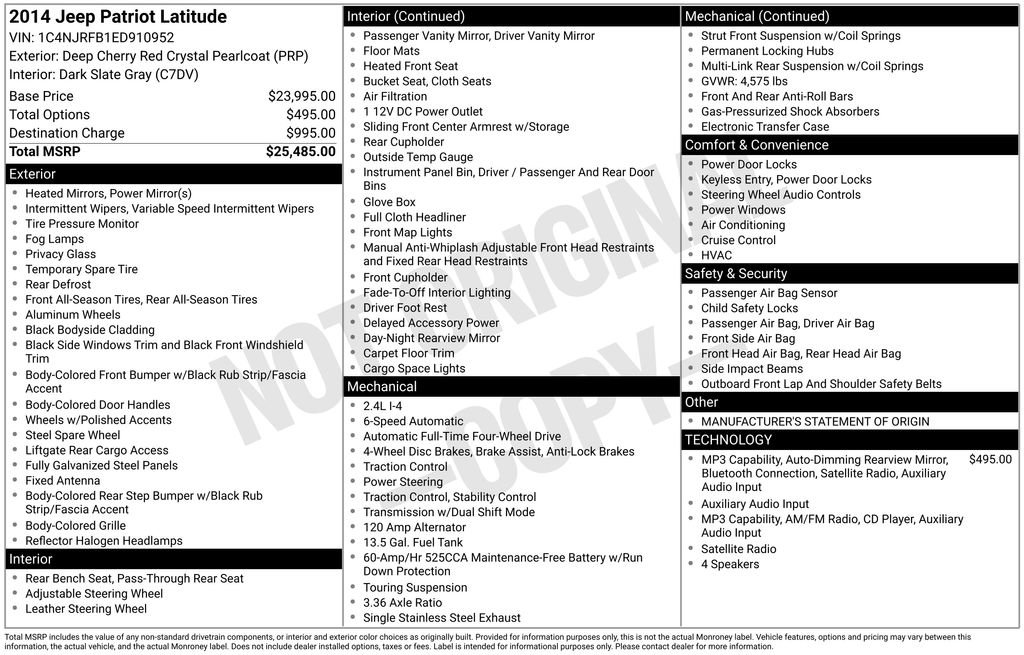 Used 2014 Jeep Patriot Latitude AWD/4WD image 27