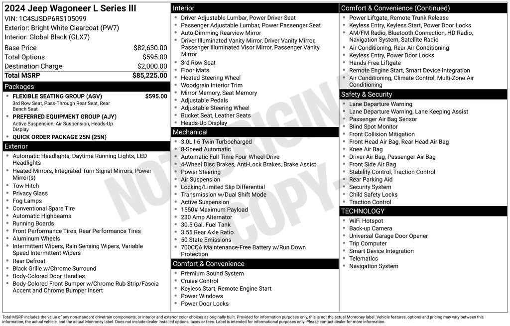 Used 2024 Jeep Wagoneer L Series III w/ Flexible Seating Group image 7