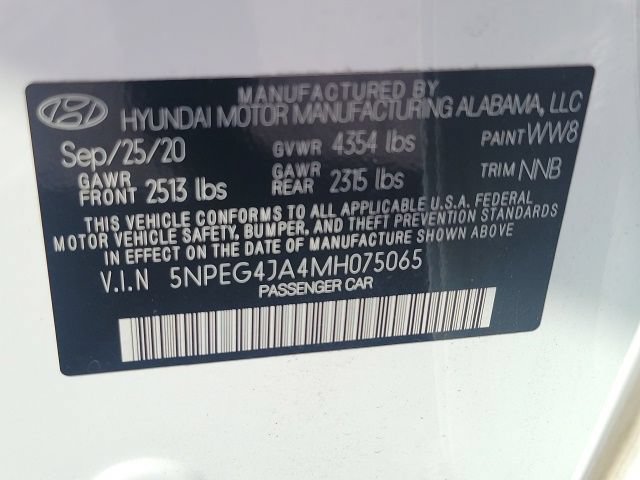 Certified 2021 Hyundai Sonata SE w/ Cargo Package FWD image 5