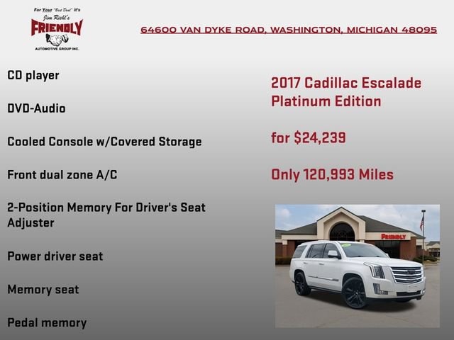 Used 2017 Cadillac Escalade Platinum image 20