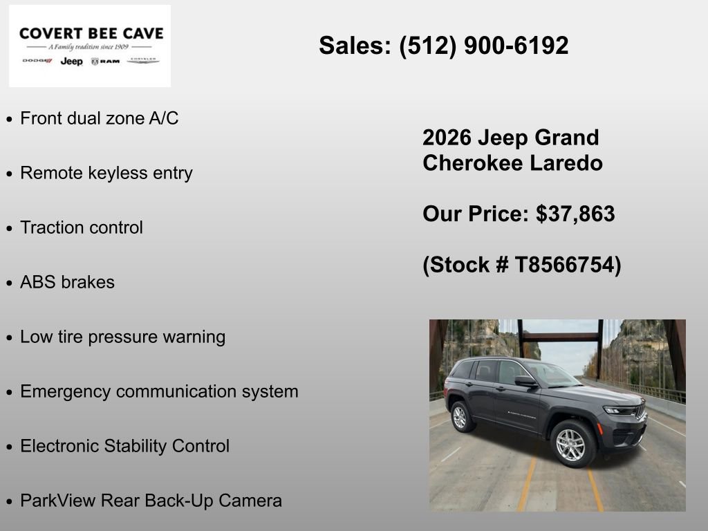New 2026 Jeep Grand Cherokee Laredo RWD image 6