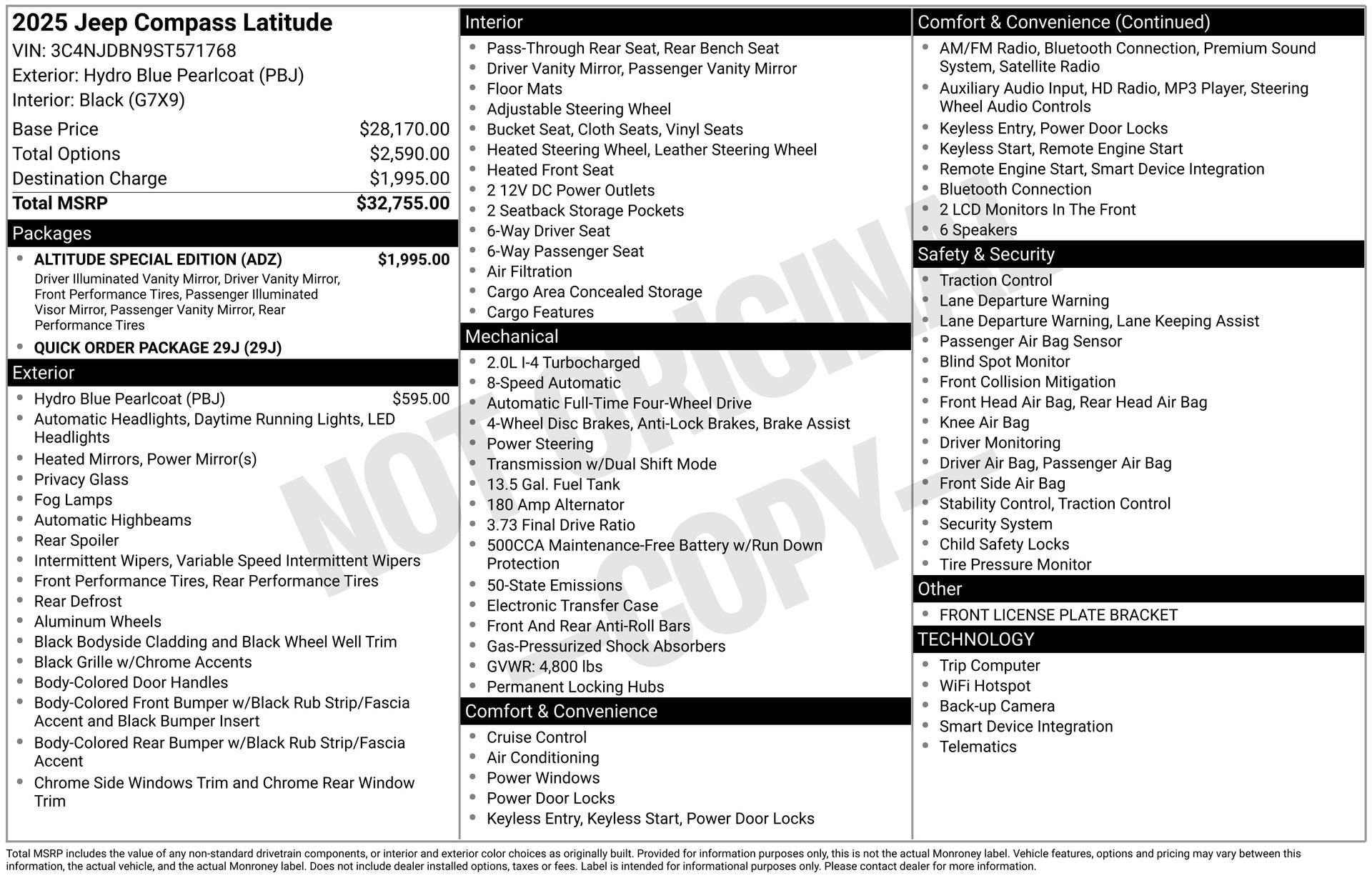 Used 2025 Jeep Compass Latitude w/ Altitude Special Edition image 3