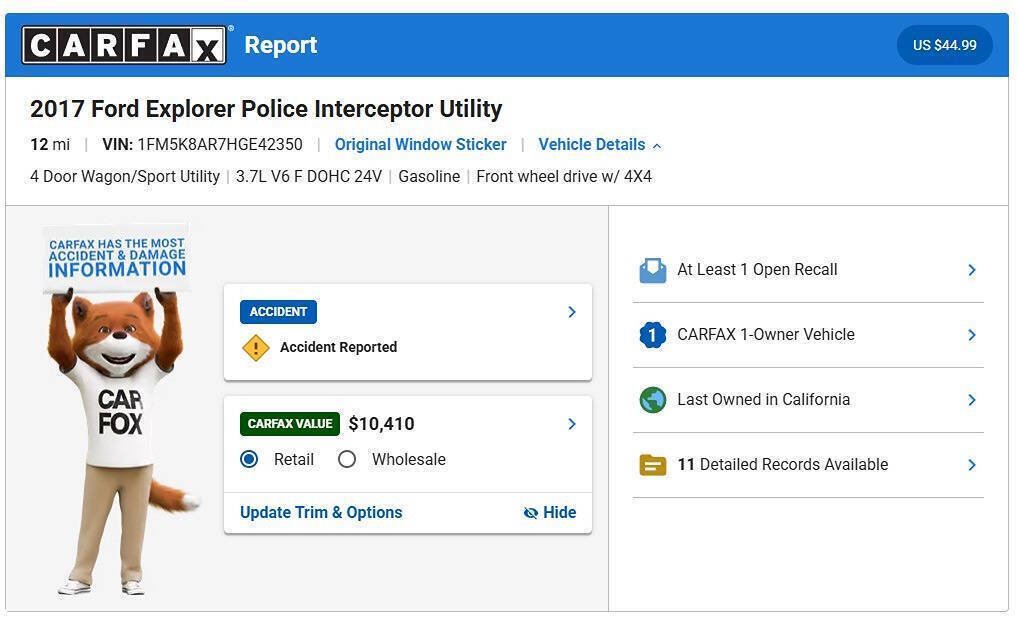 Used 2017 Ford Explorer 4WD Police Interceptor image 3