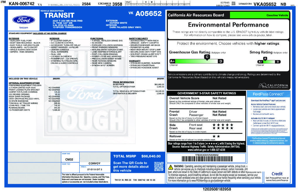 New 2027 Ford Transit 350 XL RWD image 7