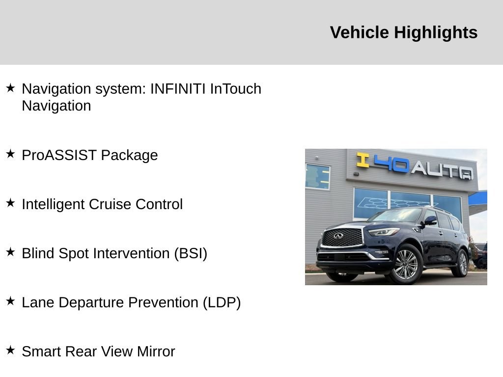 Used 2020 INFINITI QX80 Luxe w/ Proassist Package image 2