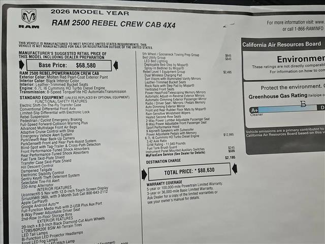 New 2026 RAM 2500 Rebel w/ Rebel Level 1 Equipment Group image 18