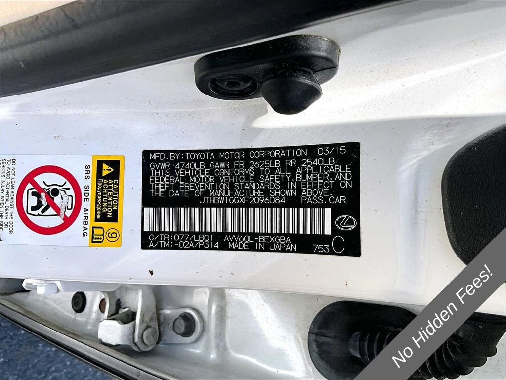Used 2015 Lexus ES 300h w/ Navigation System Package FWD image 31