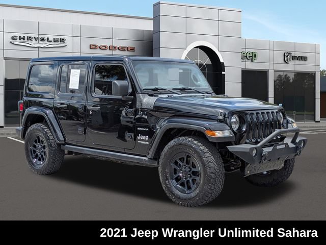 Used 2021 Jeep Wrangler Unlimited Sahara w/ Uconnect 4C Nav & Sound Group