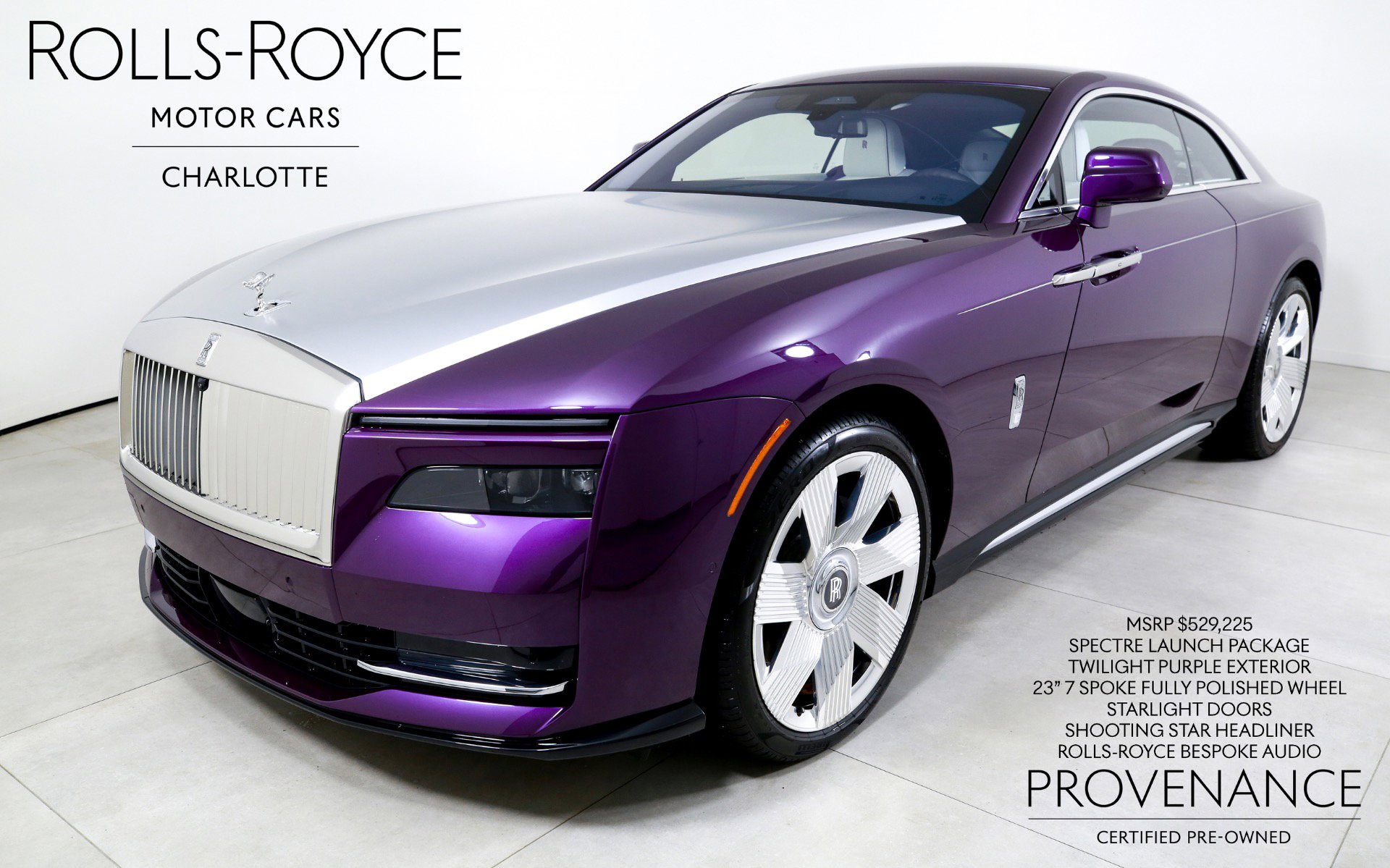 Certified 2024 Rolls-Royce Spectre w/ Spectre Launch Package