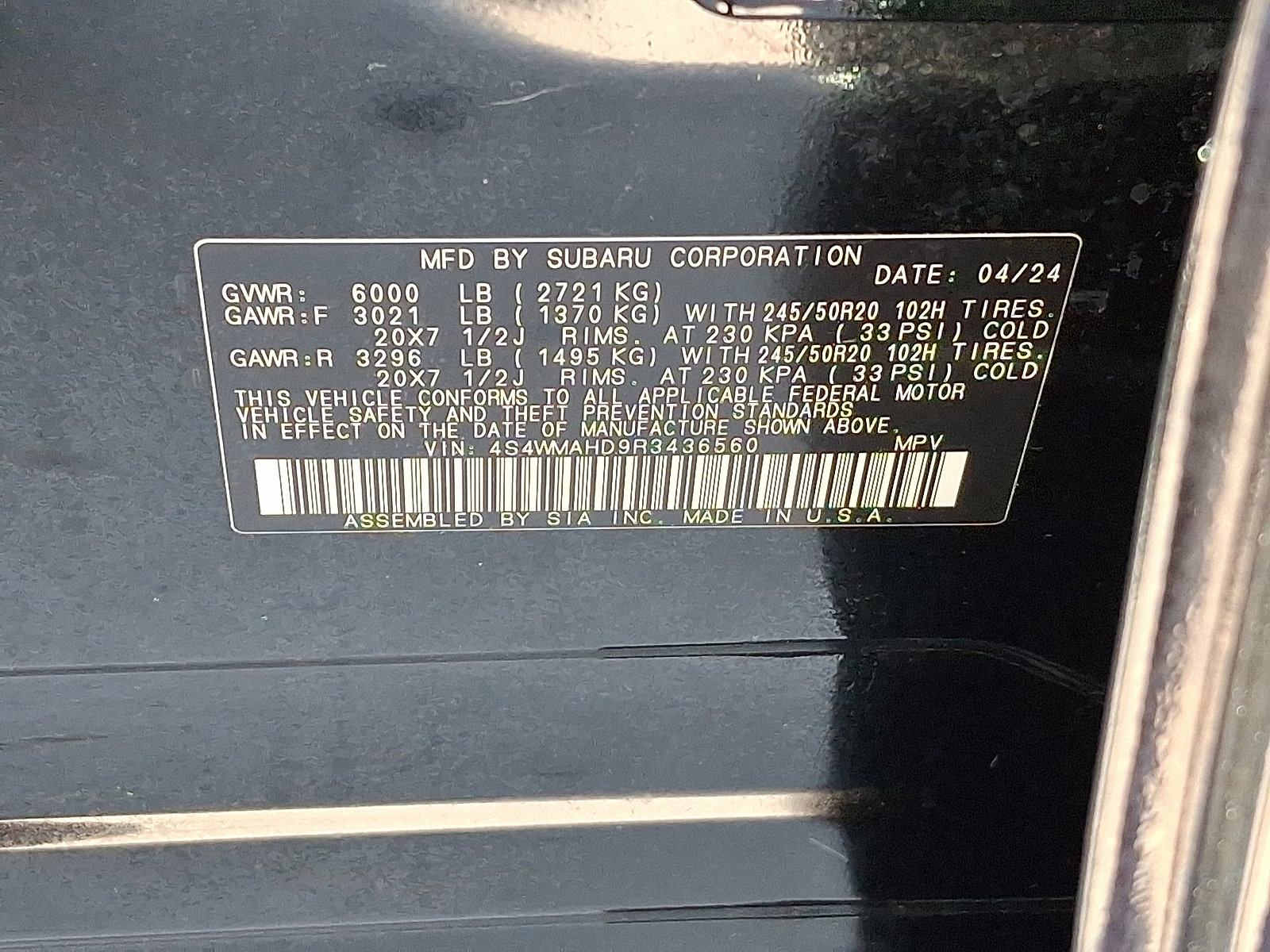 Certified 2024 Subaru Ascent Onyx Edition image 51