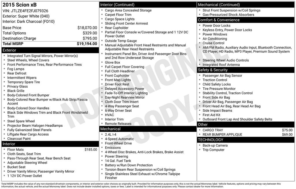 Used 2015 Scion xB image 10