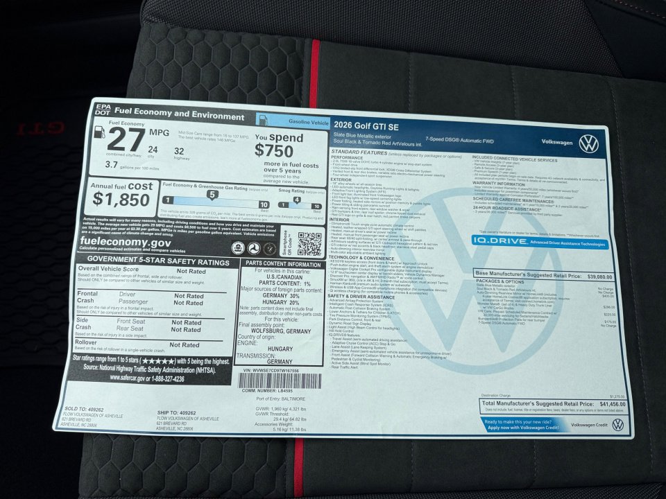 New 2026 Volkswagen Golf SE image 33