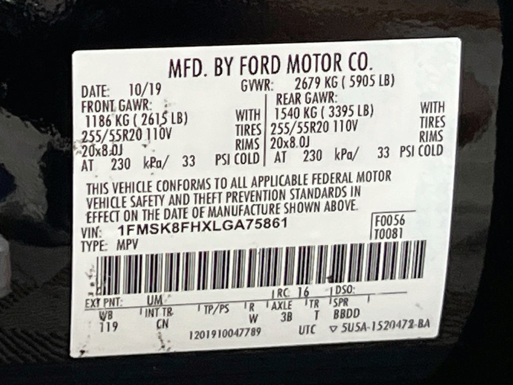Certified 2020 Ford Explorer Limited w/ Class III Trailer Tow Package AWD/4WD image 35