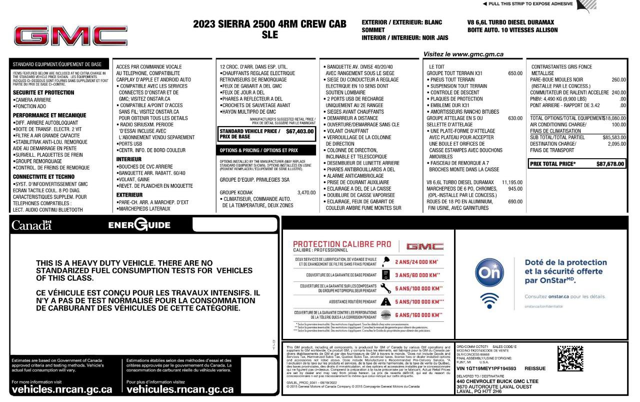 Used 2023 GMC Sierra 2500 SLE w/ SLE Value Package; image 9