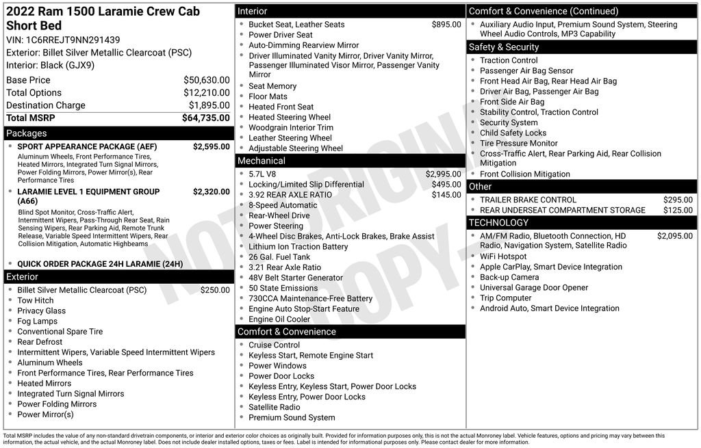 Certified 2022 RAM 1500 Laramie w/ Sport Appearance Package RWD image 9