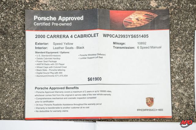 Used 2000 Porsche 911 Carrera 4 image 72