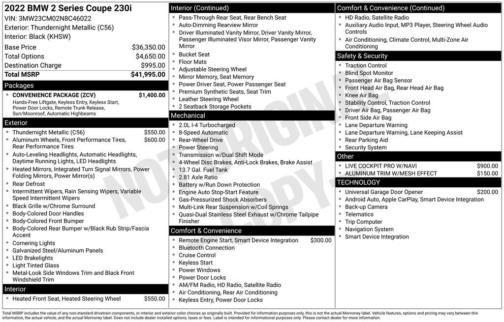 Used 2022 BMW 230i Coupe w/ Convenience Package image 3