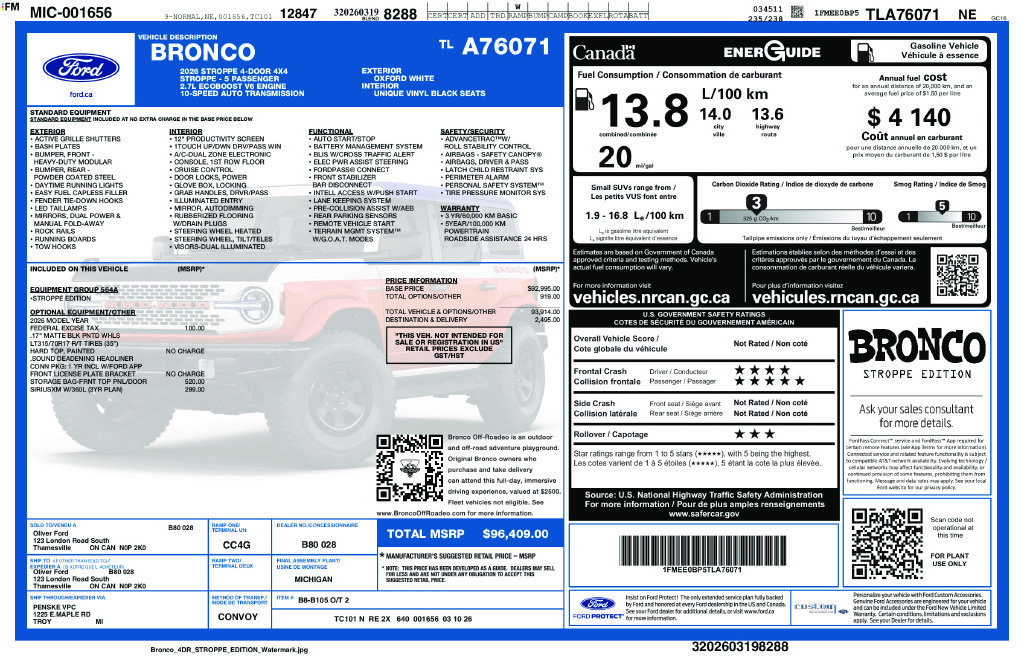 Used 2026 Ford Bronco Stroppe Edition AWD/4WD image 78