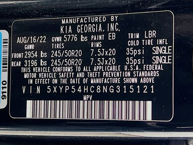 Used 2022 Kia Telluride SX w/ Towing Package FWD image 11