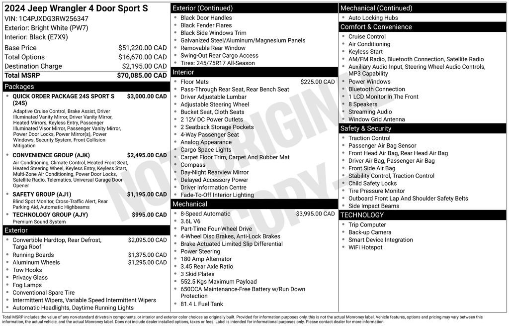 Used 2024 Jeep Wrangler Unlimited Sport AWD/4WD image 13