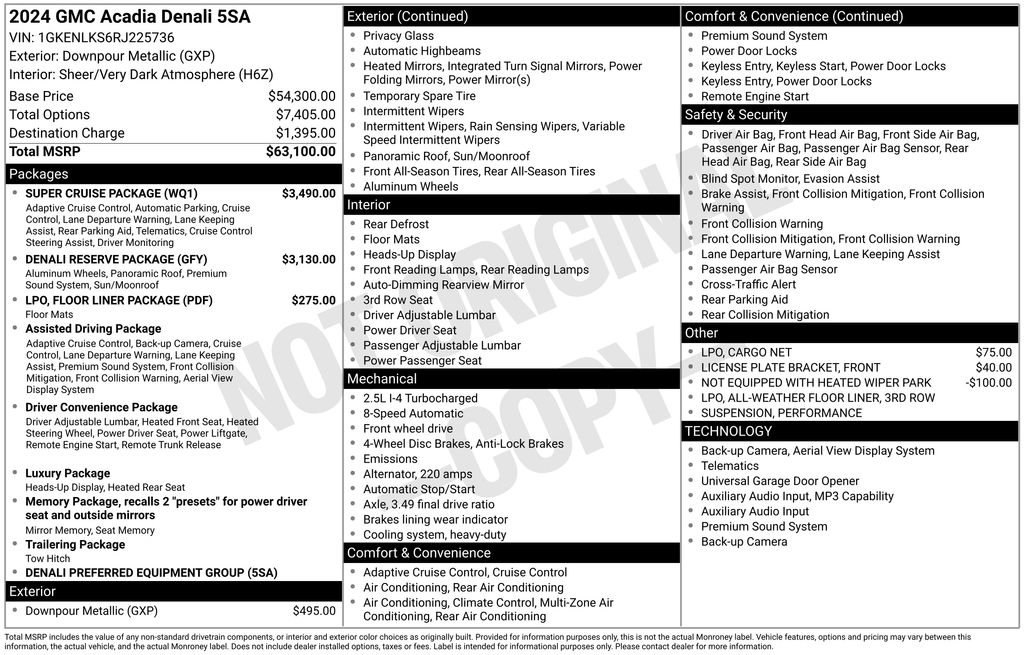 Used 2024 GMC Acadia Denali w/ Super Cruise Package image 6