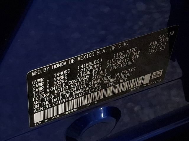 Certified 2019 Honda HR-V Touring image 26