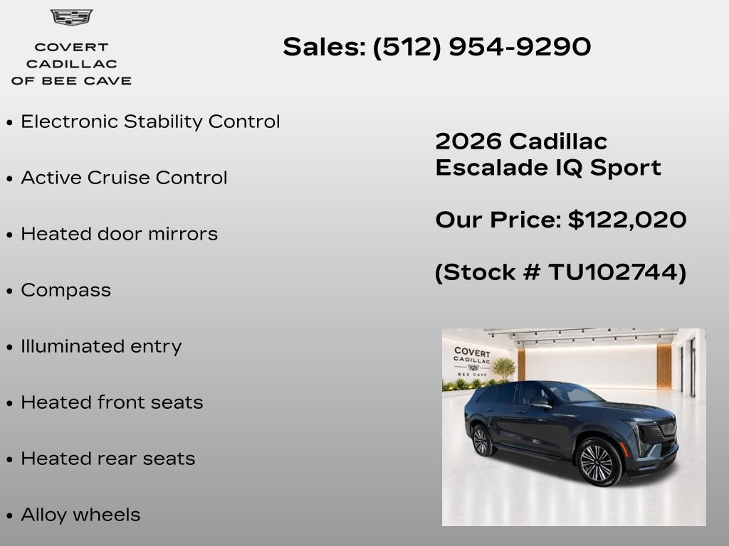 New 2026 Cadillac Escalade IQ Sport 1 AWD/4WD image 14