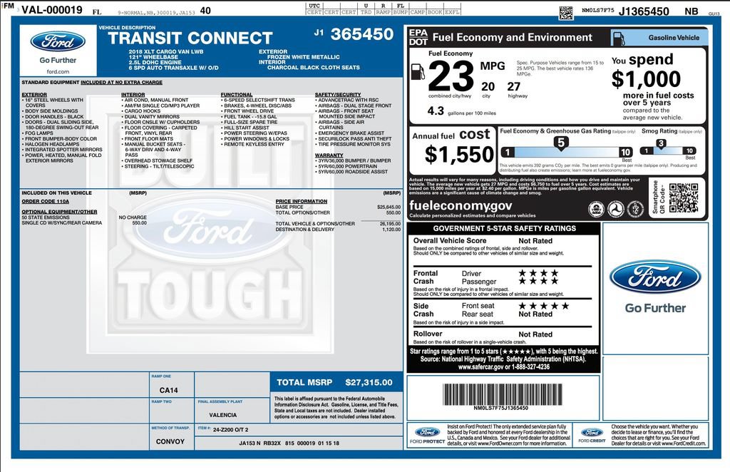 Used 2018 Ford Transit Connect XLT FWD image 2