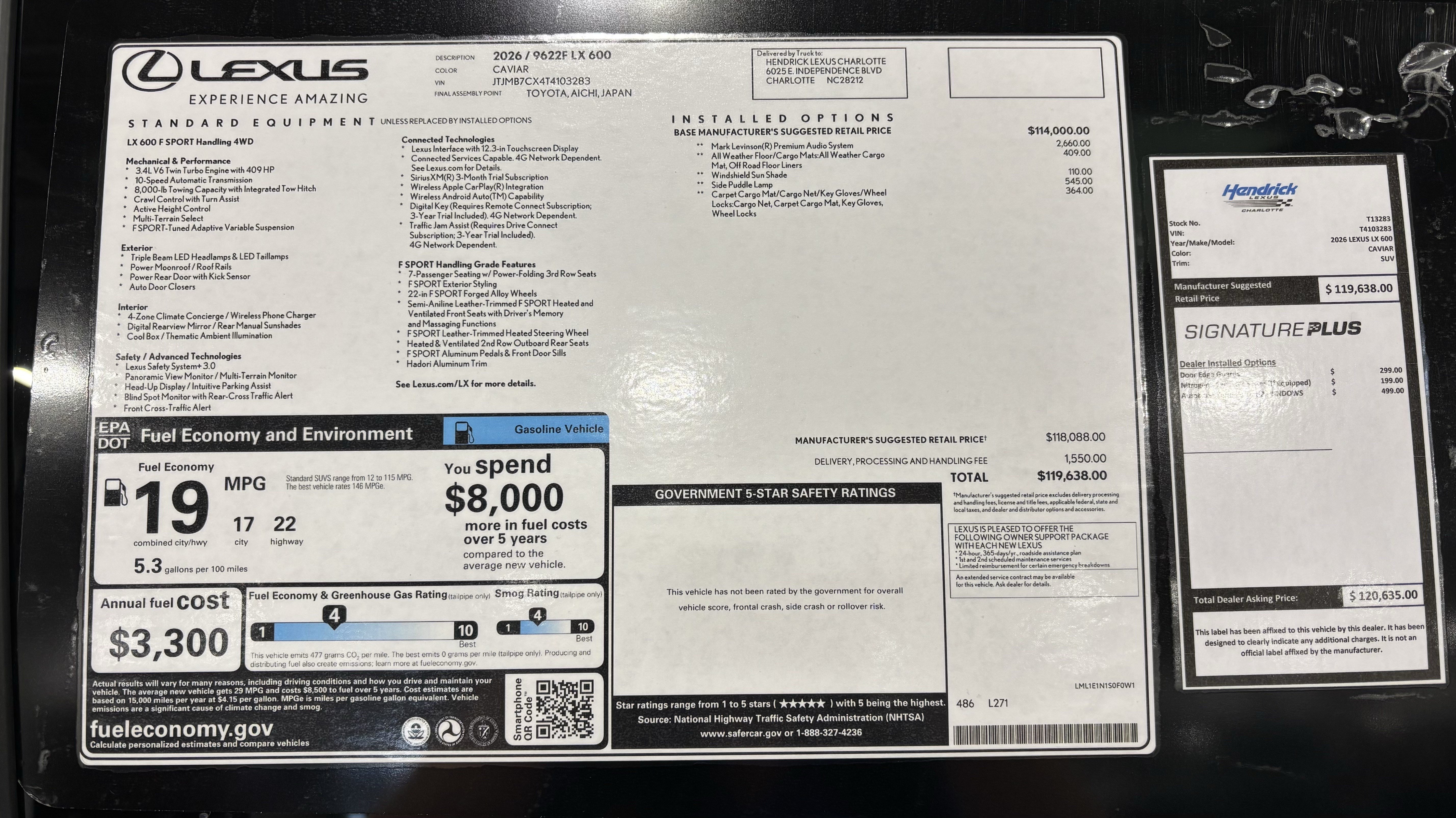 New 2026 Lexus LX 600 F Sport w/ Accessory Package (2T) AWD/4WD image 44
