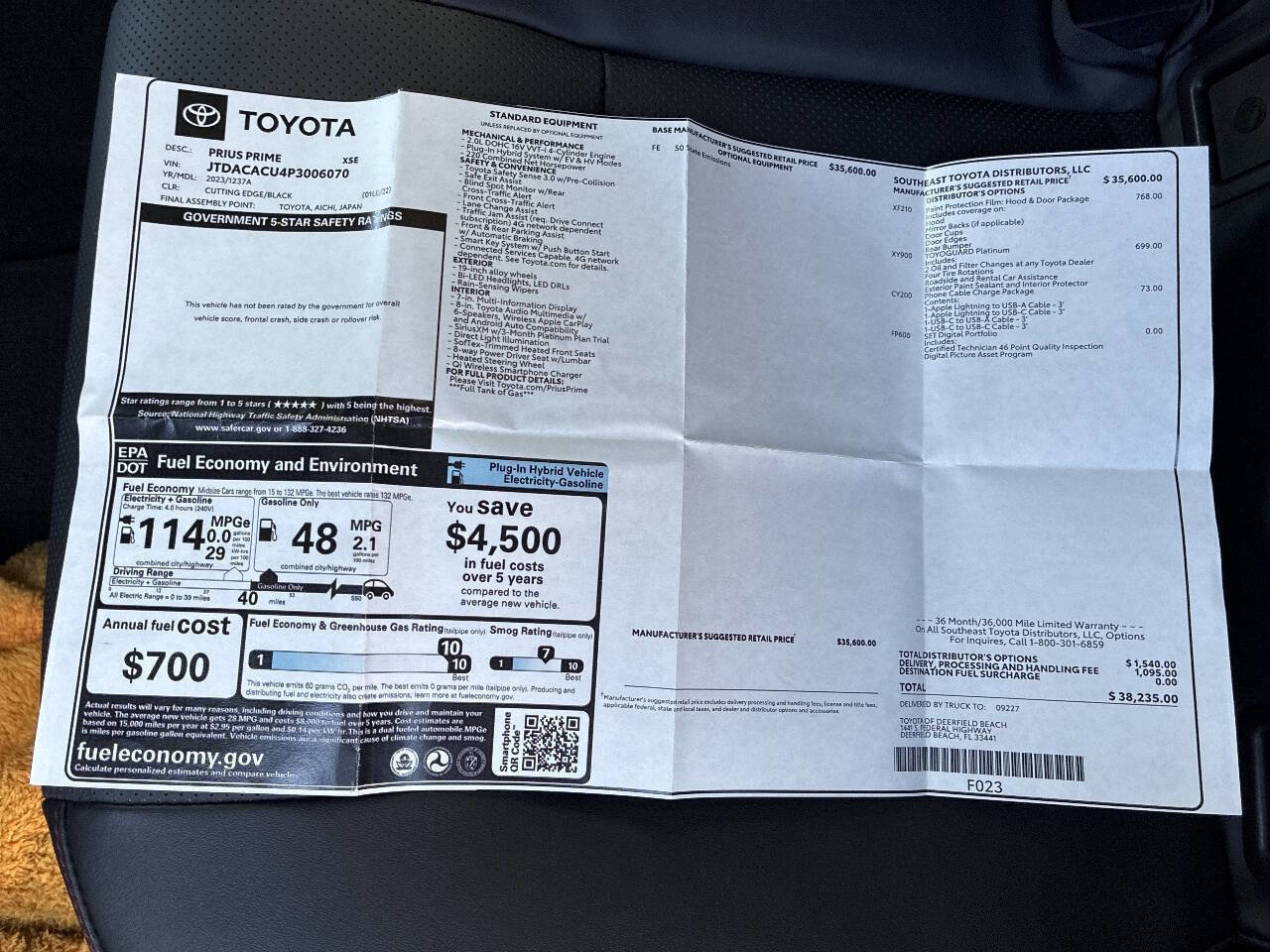 Used 2023 Toyota Prius Prime FWD image 39