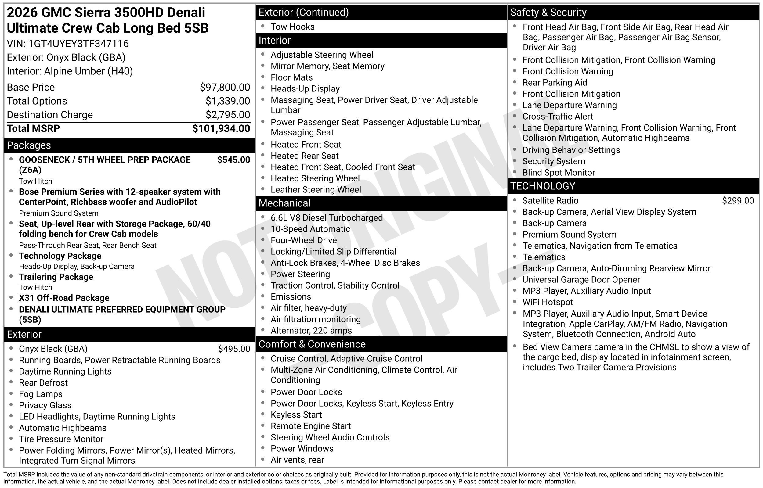 New 2026 GMC Sierra 3500 Denali Ultimate AWD/4WD image 3