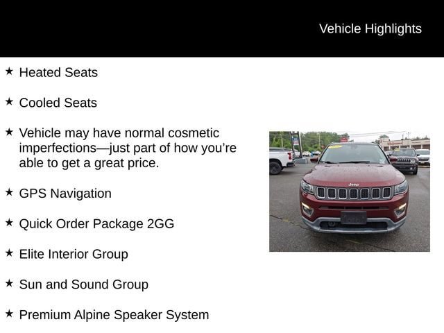 Used 2021 Jeep Compass Limited w/ Sun and Sound Group AWD/4WD image 12
