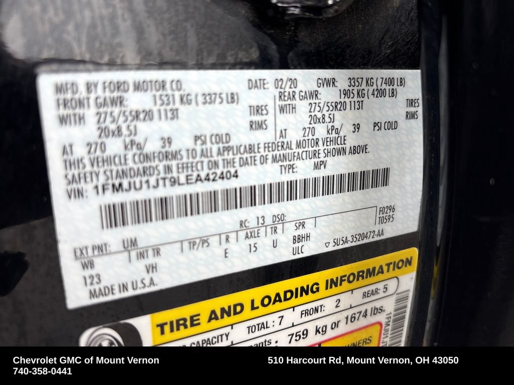 Used 2020 Ford Expedition XLT w/ Equipment Group 202A AWD/4WD image 34