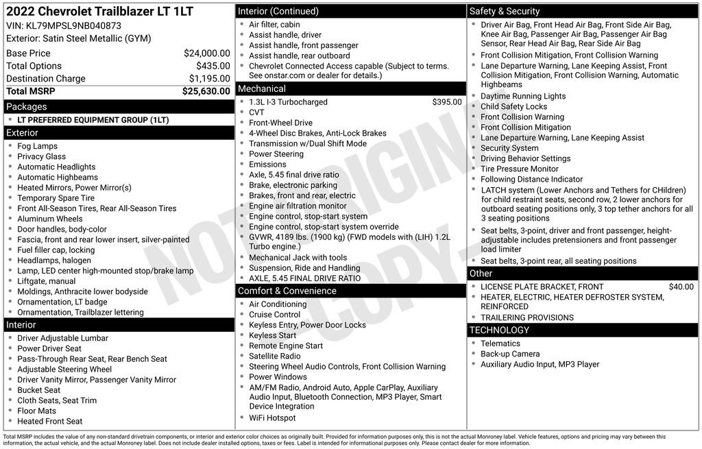 Used 2022 Chevrolet TrailBlazer LT image 8