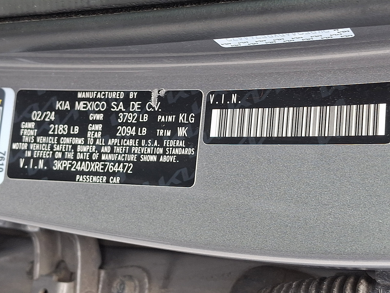 Certified 2024 Kia Forte LXS FWD image 27