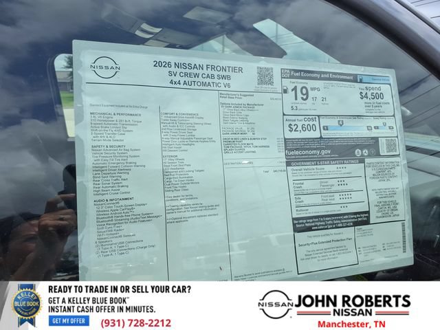 New 2026 Nissan Frontier SV w/ Tow Package AWD/4WD image 18