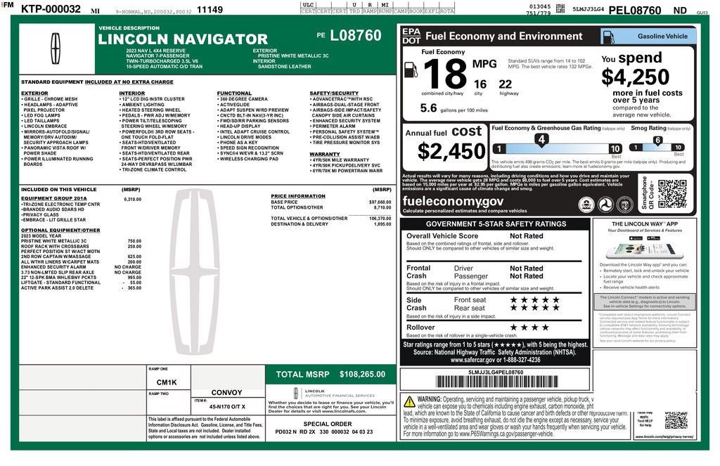 Used 2023 Lincoln Navigator L Reserve AWD/4WD image 4
