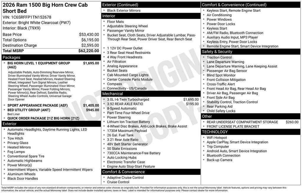 New 2026 RAM 1500 Big Horn image 5