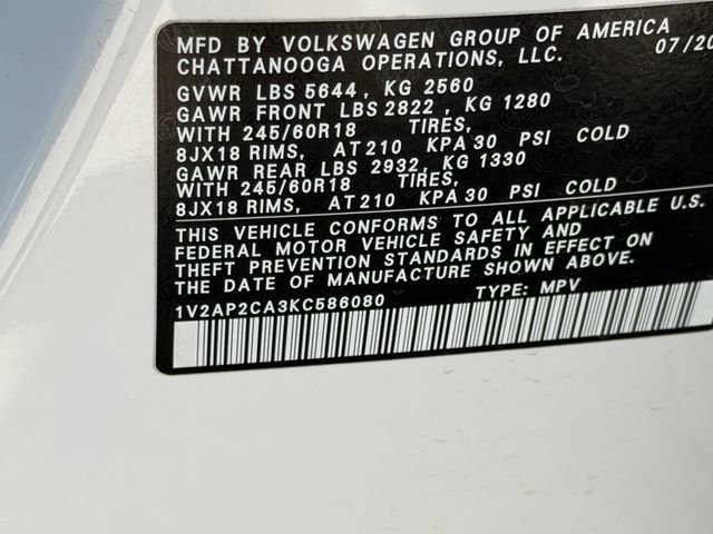 Used 2019 Volkswagen Atlas S FWD image 27