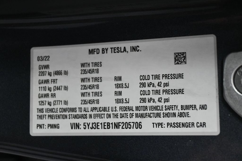 Used 2022 Tesla Model 3 Long Range AWD/4WD image 9