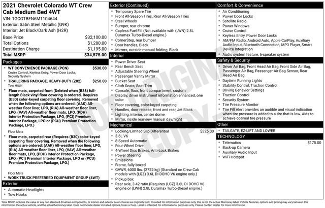 Used 2021 Chevrolet Colorado W/T w/ WT Convenience Package image 4