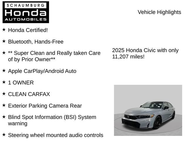 Certified 2025 Honda Civic Sport image 14