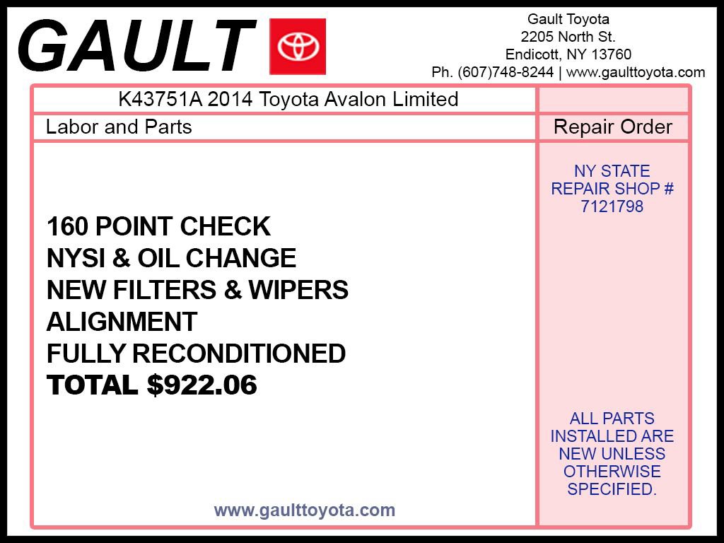 Used 2014 Toyota Avalon Limited image 2
